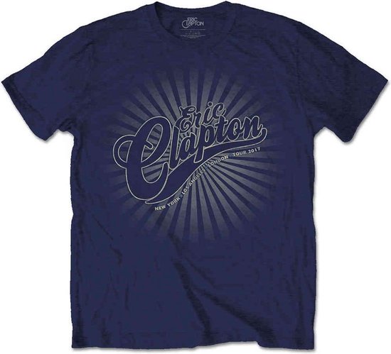 Foto: Eric clapton logo rays heren t shirt s blauw