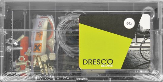 Dresco Fiets reparatieset - Gereedschapset 66-delig inclusief bandenplakset - In handige opbergbox