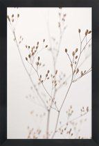 JUNIQE - Poster in houten lijst Wild Flower Natural Beige 1 -20x30