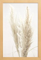JUNIQE - Poster in houten lijst Pampas riet -40x60 /Ivoor & Wit
