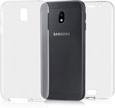 kwmobile 360 graden hoesje voor Samsung Galaxy J3 (2017) DUOS - volledige bescherming - siliconen beschermhoes - transparant
