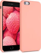 kwmobile telefoonhoesje geschikt voor Apple iPhone 6 Plus / 6S Plus - Hoesje met siliconen coating - Smartphone case in roze grapefruit