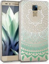 kwmobile telefoonhoesje voor Honor 7 / 7 Premium - Hoesje voor smartphone in mintgroen / wit / transparant - Indian Sun design