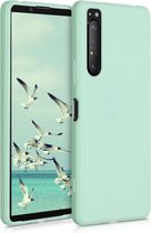 kwmobile telefoonhoesje voor Sony Xperia 1 II - Hoesje voor smartphone - Back cover in mat mintgroen