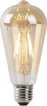 LUEDD E27 LED lamp ST64 goud met schemersensor 4W 400 lm 2200K