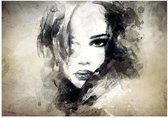 Fotobehang - Mysterious Girl 300x210cm - Vliesbehang