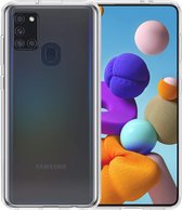 Samsung A21s Hoesje Siliconen Case Cover - Samsung Galaxy A21s Hoesje Cover Hoes Siliconen - Transparant