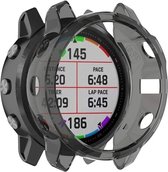 Garmin Fenix 5s TPU case - transparant zwart - hoesje - beschermhoes - protector - bescherming