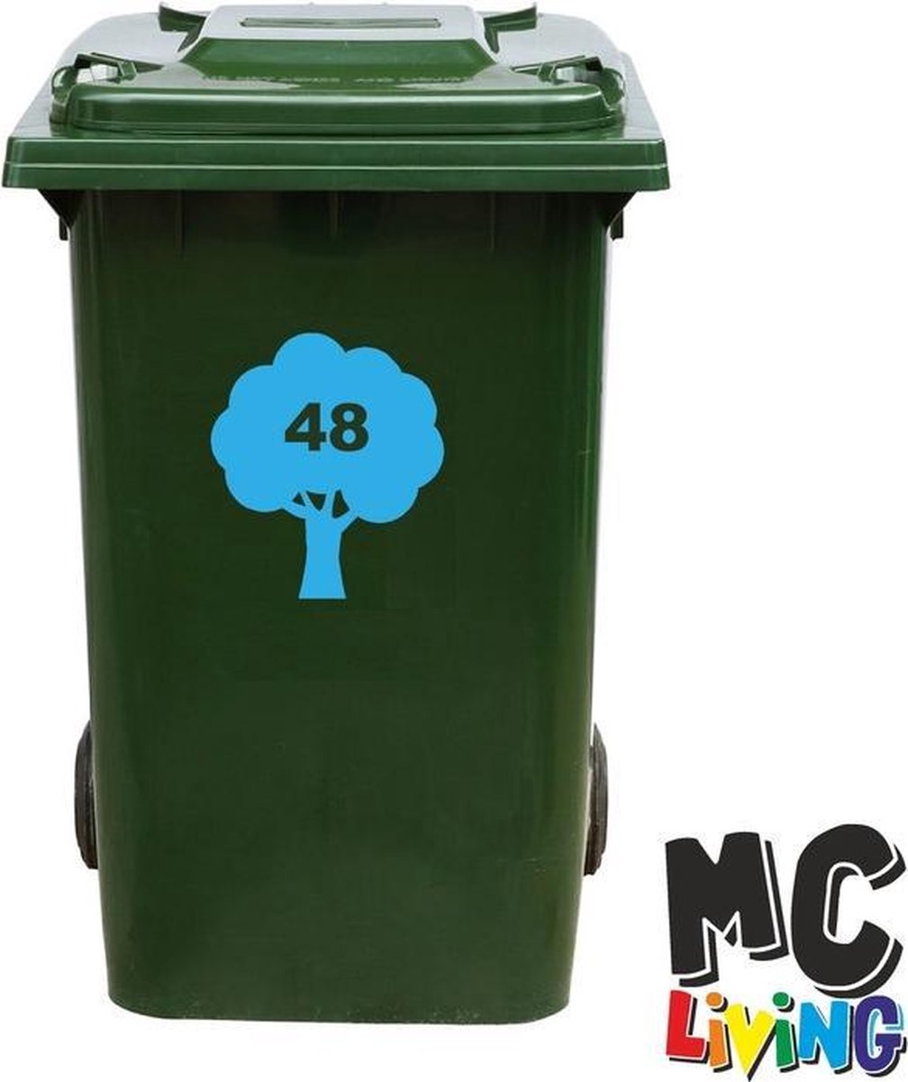 bol.com | Kliko Sticker / Vuilnisbak Sticker - Boom - Nummer 48 - 16