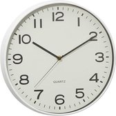 Wandklok analoog quartz wit 30 cm - Klokken - Wandklokken/muurklokken