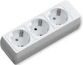 Verlengsnoer - Igna Bovun - 3680W - 3 Stopcontacten - Wit - Zonder Snoer/Kabel | Nederland