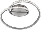 LED Plafondlamp - Plafondverlichting - Trinon Nubi - 19W - Warm Wit 3000K- RGBW - Rond - Mat Grijs - Aluminium