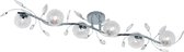 LED Plafondlamp - Plafondverlichting - Trinon Ware - G9 Fitting - 6-lichts - Rechthoek - Glans Chroom - Aluminium