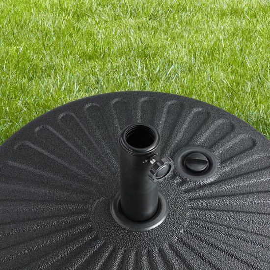 VOUNOT Parasol voor De Tuin Shanghai, Kantelbaar, 270 cm, met 18 Steunen, UV-bescherming, voor Balkon, Terras, Buiten, Rood