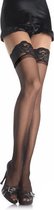 Hold Up Kousen - Black - One Size - Zwart - Sexy Lingerie & Kleding - Curvy Collecties -  Dames Lingerie - Kousen