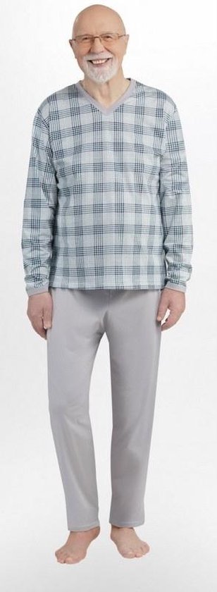 Martel Roman - pyjama grijs/groen-100% katoen XXL