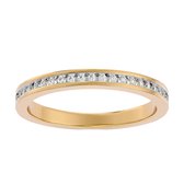 AËLRA 9K gouden fashion ring voor dames, 0.16ct natuurlijke ronde diamant