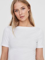 Vero Moda T-shirt Vmpanda Modal S/s Top Ga Noos 10231753 Bright White Dames Maat - S