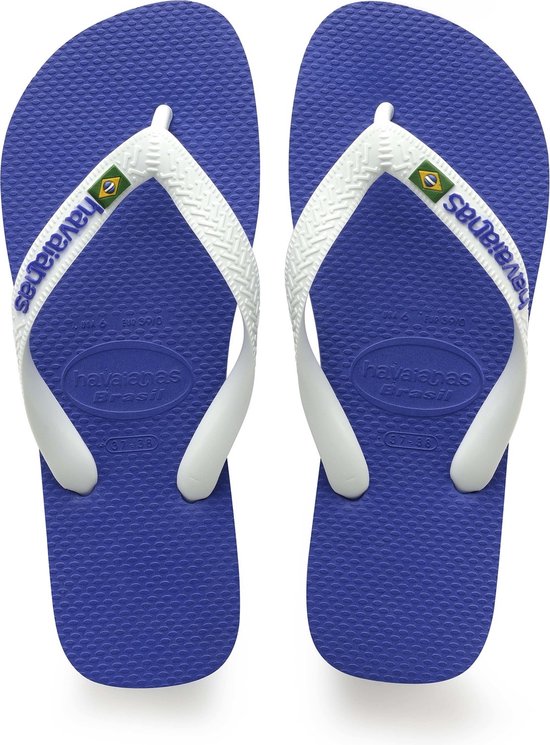 Chaussons Unisexe Havaianas Brasil Logo - Bleu Marine - Taille 31/32