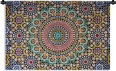 Wandkleed Marokkaanse mozaïek - Een bovenaanzicht van Marokkaans mozaïek Wandkleed katoen 90x60 cm - Wandtapijt met foto