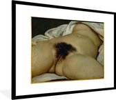 Fotolijst incl. Poster - De oorsprong van de wereld - schilderij van Gustave Courbet - 80x60 cm - Posterlijst