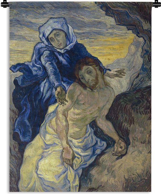 Wandkleed Vincent van Gogh 2 - Pietà (naar Delacroix) - Schilderij van  Vincent van | bol.com