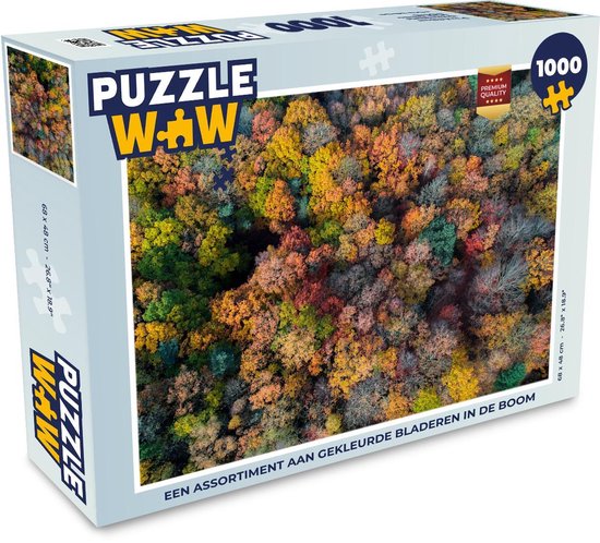 Puzzel Een assortiment aan gekleurde bladeren in de boom - Legpuzzel -  Puzzel 1000... | bol.com