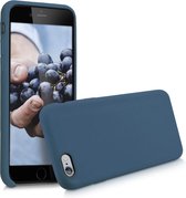 kwmobile telefoonhoesje voor Apple iPhone 6 / 6S - Hoesje met siliconen coating - Smartphone case in donkerblauw