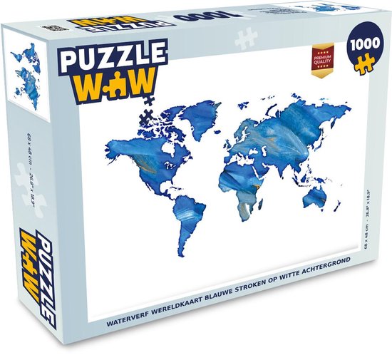 Puzzle 1000 pièces adultes Carte du monde aquarelle 1000 pièces - Carte ...