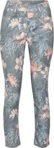 Cassis - Slim broek met bloemenprint - Kaki