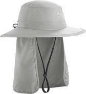 Coolibar - UV-hoed voor kinderen - lichtgrijs - maat L/XL (55CM)