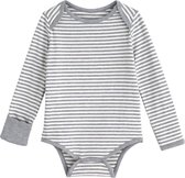 Coolibar - UV-werende romper voor baby's - LumaLeo Bodysuit - Grijs/Wit - maat 86cm
