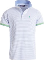 River Woods Gestreepte custom fit polo in katoen in multi