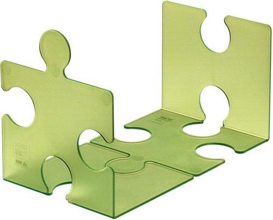 Boekensteun HAN Puzzle - transl.groen set a 2st.
