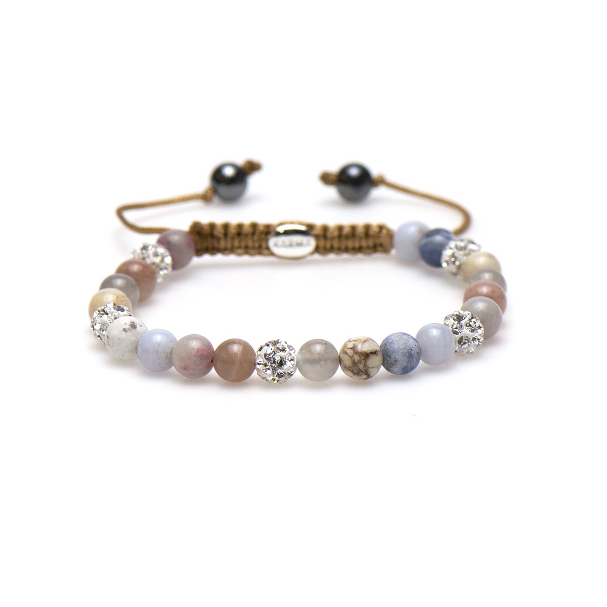Karma Spiral Dames Armband Zilver - Meerkleurig