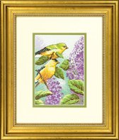 Dimensions Goldfinch and Lilacs Kitten borduren (pakket)