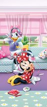 Sanders & Sanders poster Minnie Mouse & Katrien Duck roze, paars en rood - 600760 - 90 x 202 cm