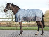 Regendeken luxe 0 gram Met fleece voering Graphite paardendeken - maat 125