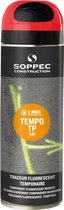 SOPPEC Tempo TP Tijdelijke Markeer Spray 500ml - Fluor Rood