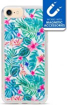 Apple iPhone 8 Plus Hoesje - My Style - Magneta Serie - TPU Backcover - White Jungle - Hoesje Geschikt Voor Apple iPhone 8 Plus