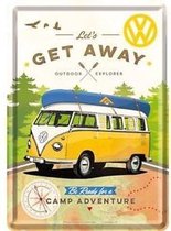 Volkswagen Let's Get Away - Metalen Postcard