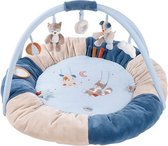Nattou Jim en Bob Speelkleed - Speeltapijt - Gevuld - 90 cm - Blauw