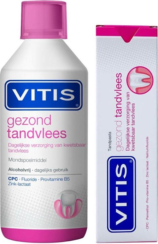 Vitis Gingival Tandpasta + Mondwater (gezond tandvlees) - Voordeelpakket |  bol