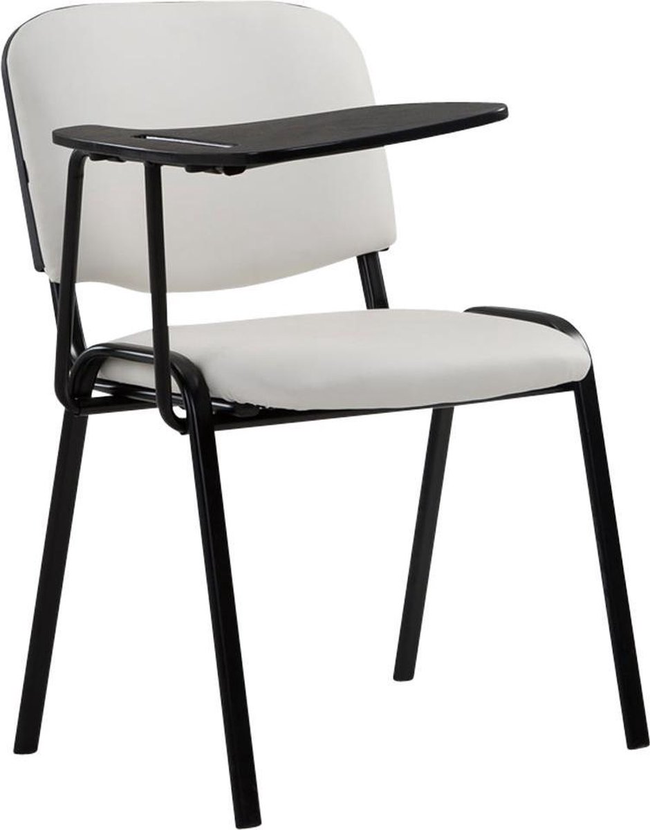 Kunstlederen stoel - Bureau - Klaptafel - Handig - Kunstleer - Wit