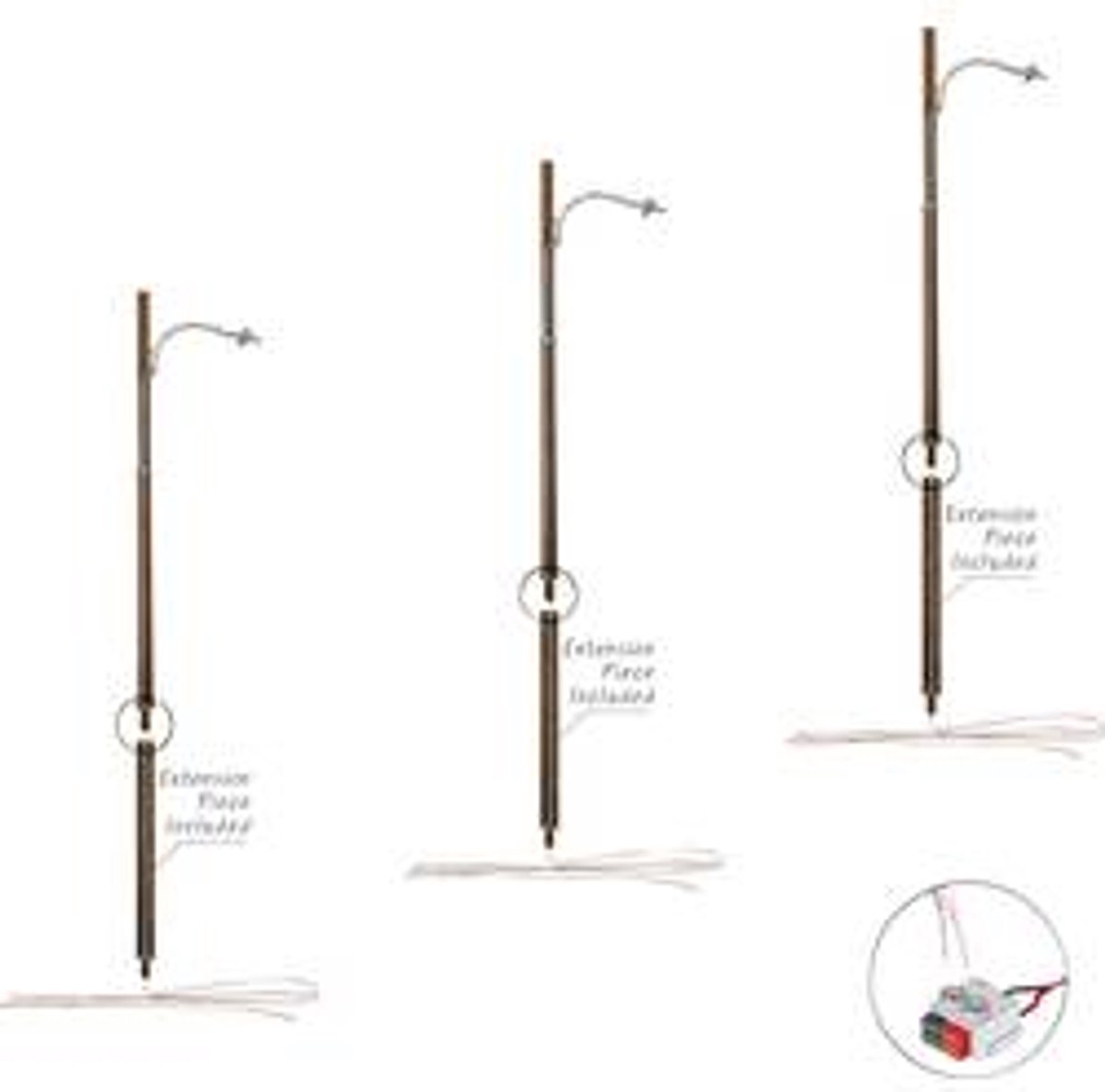 Woodland Scenics N Houten lichtmast Enkel Kant-en-klaar model WJP5638 3 stuk(s)