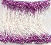 Meeldraadjes parel violet 1 Millimeter 144 Stuks