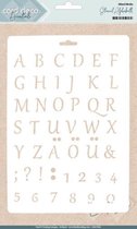 Card Deco Essentials -  Stencil Alfabet