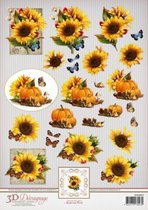 Sunflowers 3D Decoupage Sheet Ann's Paper Art 10 stuks