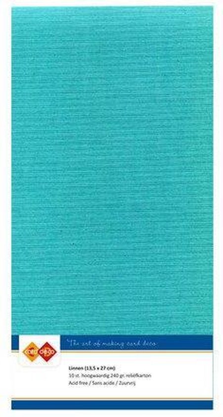 Carton lin - Carré - Émeraude - 10 feuilles | bol.com