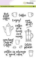 Clearstamps A5 - handlettering - coffee please (eng) Carla Kamphuis